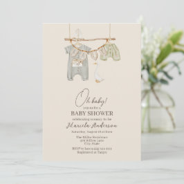 Invitación de Baby Shower en el móvil de Boho Nurs