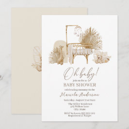 Invitación de Baby Shower en el móvil de Boho Nurs
