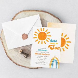 Invitación de Baby Shower en el móvil de Boho Nurs