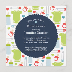 Invitación de Baby Shower en la Marina