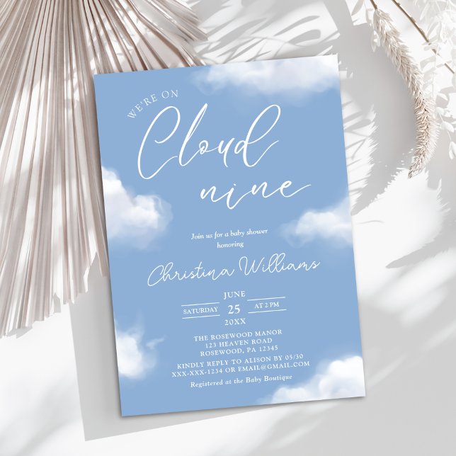 Invitación de Baby Shower en la nube 9 (Subido por el creador)