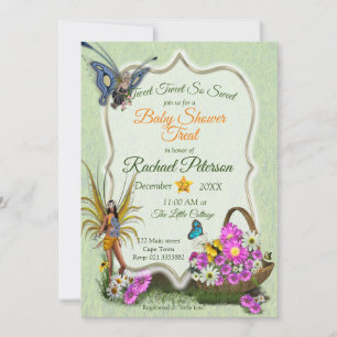 Invitación de Baby Shower en primavera