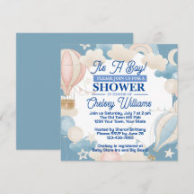 Invitación de Baby Shower Es Un Niño