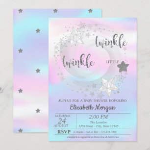 Invitación de Baby Shower Estrella Brillante Plate