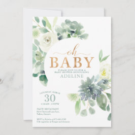 Invitación de Baby Shower exitosa y verde