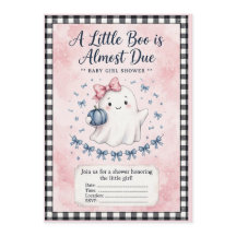 Invitación de Baby Shower Fantasma Rosa