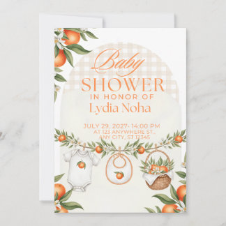Invitación de Baby Shower Flor de Naranja | Cítric