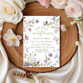 Invitación de Baby Shower Flor Silvestre