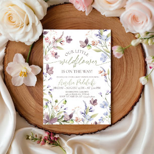 Invitación de Baby Shower Flor Silvestre