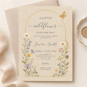 Invitación de Baby Shower Flor Silvestre