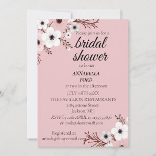 invitación de baby shower floral