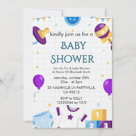 Invitación de Baby Shower Floral