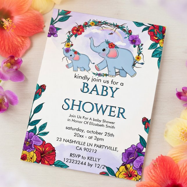 Invitación de Baby Shower Floral 2026 (Subido por el creador)