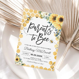 Invitación de Baby Shower Floral Amarillo para Pad