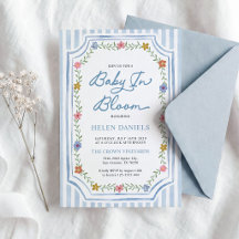 Invitación de Baby Shower Floral Baby en Flor