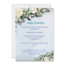 Invitación de Baby Shower Floral Baby in Bloom