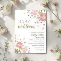 Invitación de Baby Shower Floral 'Baby in Bloom'