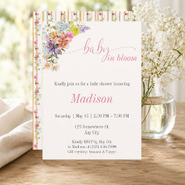 Invitación de Baby Shower Floral 'Baby in Bloom'