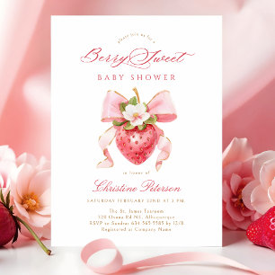 Invitación de Baby Shower Floral Coqueta Dulce de 