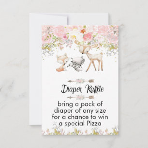 invitación de baby shower floral de animales del b