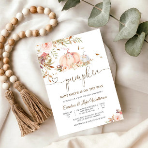 Invitación de Baby Shower Floral de Calabaza