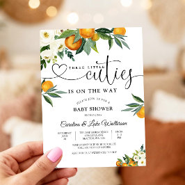 Invitación de Baby Shower Floral de Cítricos