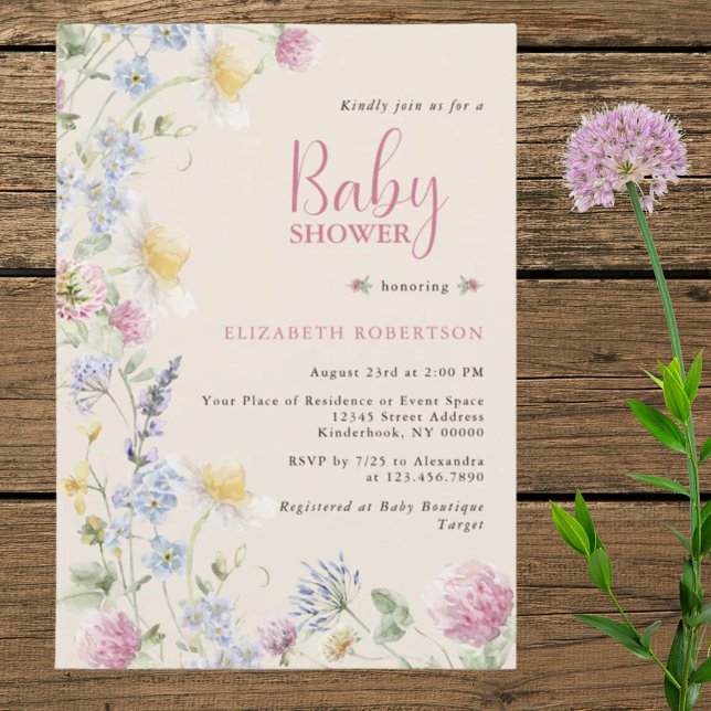 Invitación de Baby Shower Floral de Flores Silvest (Subido por el creador)
