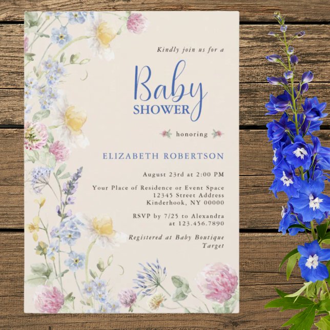 Invitación de Baby Shower Floral de Flores Silvest (Subido por el creador)