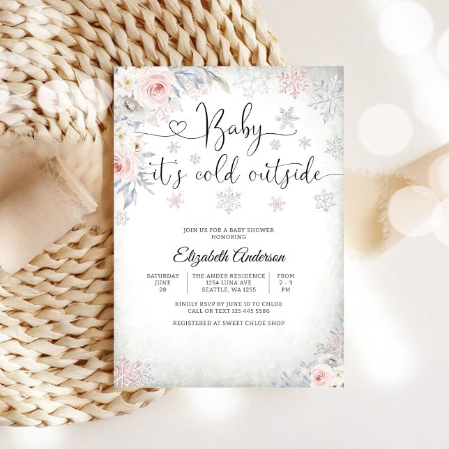 Invitación de Baby Shower Floral de Invierno (Subido por el creador)