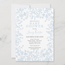Invitación de Baby Shower Floral de la Chinoiserie