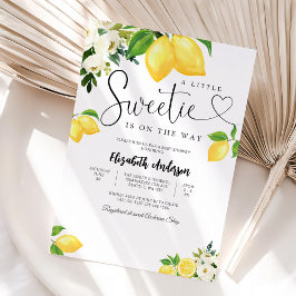 Invitación de Baby Shower Floral de Limón