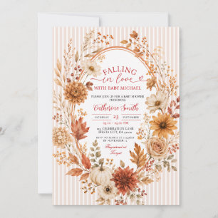 Invitación de Baby Shower Floral de Otoño con Cala