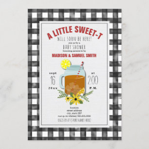 Invitación de Baby Shower Floral de Té Dulce a Cua