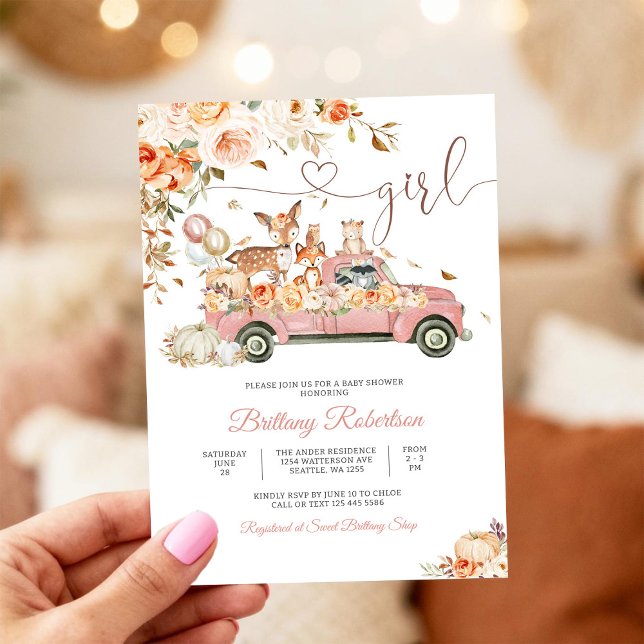 Invitación de Baby Shower Floral del Bosque (Subido por el creador)