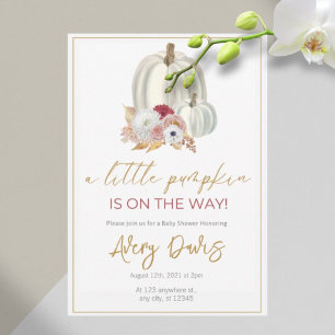 Invitación de Baby Shower Floral Estético de Calab