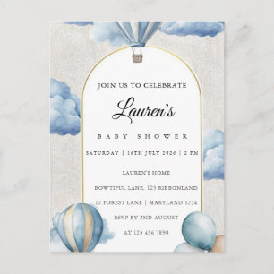 Invitación de Baby Shower Floral Rosa Baby Showe