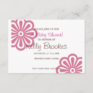 Invitación de Baby Shower| Flores I|pnk