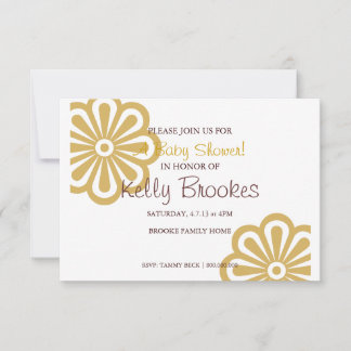 Invitación de Baby Shower| Flores I|wgo