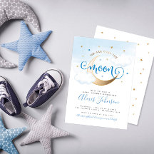 Invitación de Baby Shower Fuera de la Luna