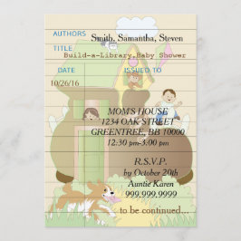 Invitación de Baby Shower "Generar una biblioteca"