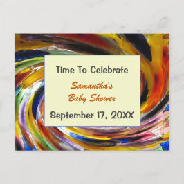 Invitación de Baby Shower Género Neutral colorido