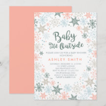 Invitación de Baby Shower Hace frío afuera de los 