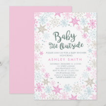 Invitación de Baby Shower Hace frío fuera del Chic