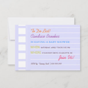 Invitación de Baby Shower Hacer blu