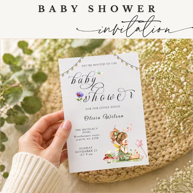Invitación de Baby Shower Hada Niña (Subido por el creador)