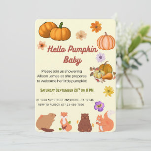 Invitación de Baby Shower 'Hola Bebé Calabaza'