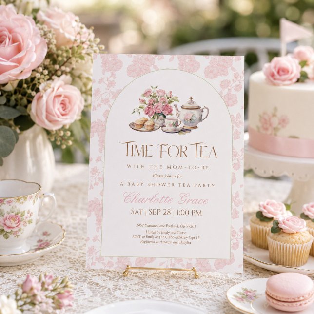 Invitación de Baby Shower Hora del Té (Subido por el creador)