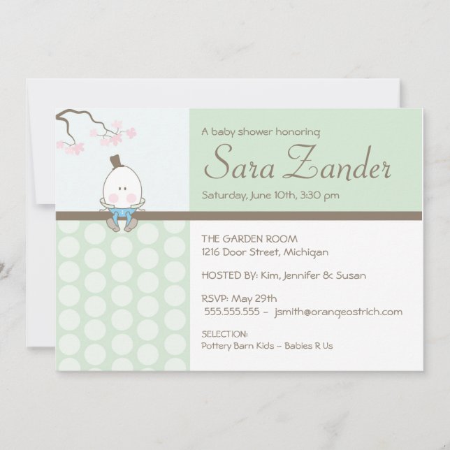 Invitación de Baby Shower - Humpty Dumpty (Anverso)