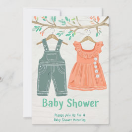 Invitación de Baby Shower ilustrada con imágenes e