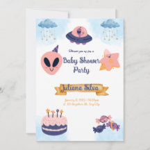Invitación de Baby Shower Invitación de alienígena